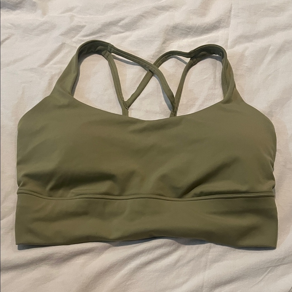 JoyLab Olive Double-Strap Sports Bra